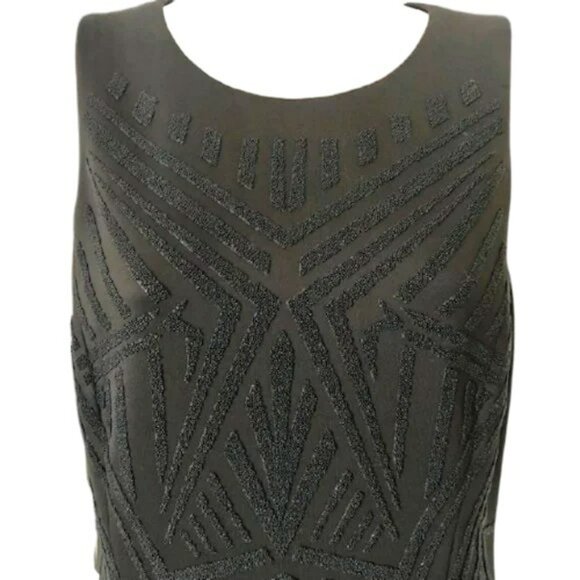 Bagley Mischka Belle Beaded Cocktail Dress - Black/Jet Detailed Beading - 6 - Picture 4 of 9
